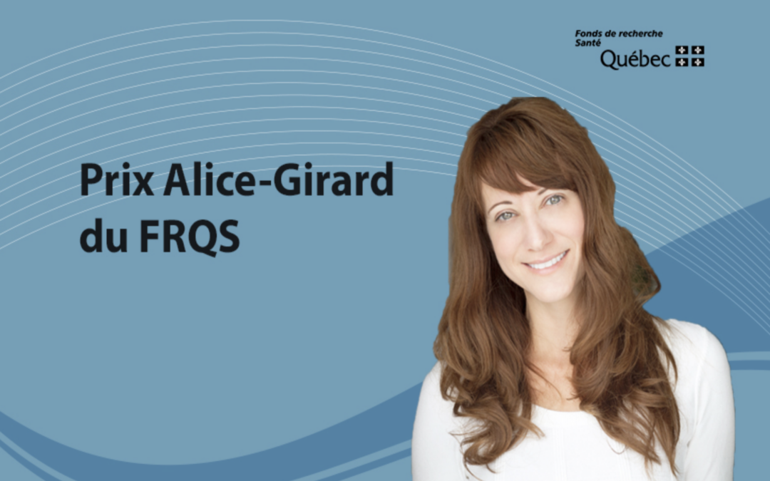 Chantal Verdon reçoit le prix Alice-Girard du FRQS